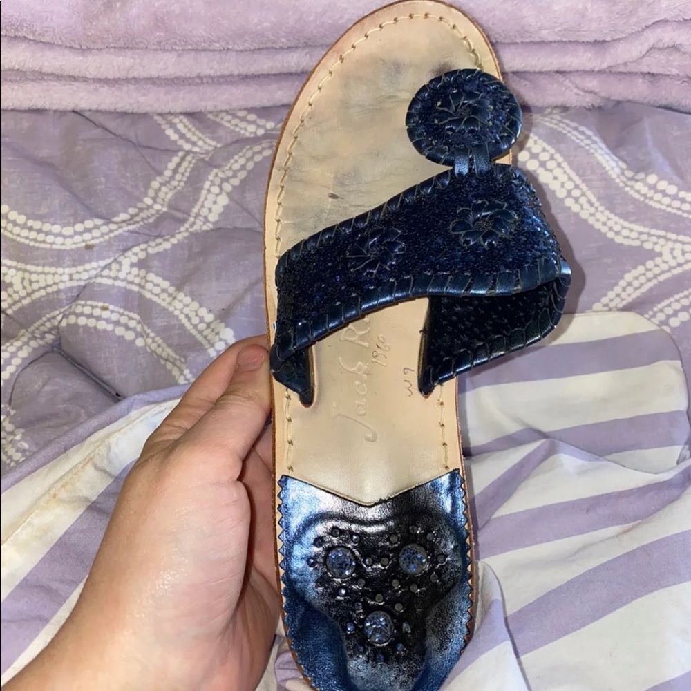 Navy Glitter Jack Rogers